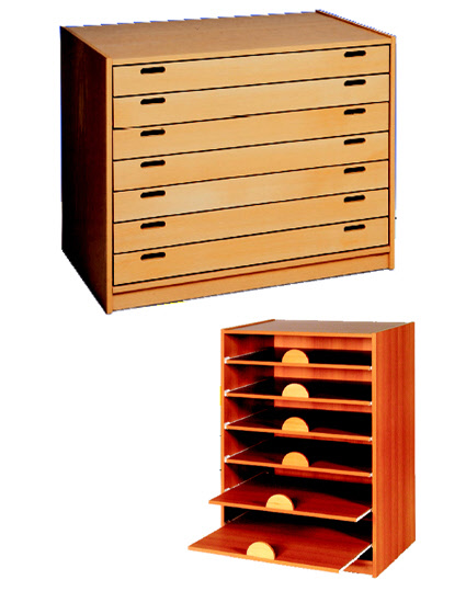 Papierschrank, Zeichnungsschrank, Bilderschrank, Papierschrank