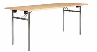 Klapptisch, H-Gestell mit Tischplatte schwer entflammbar B1, Klapptisch