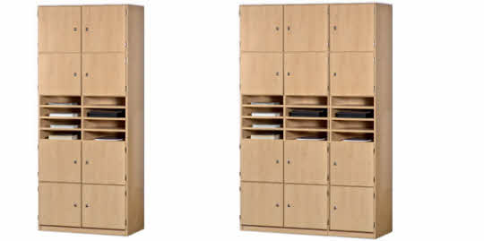 Lehrerfachschrank, Lehrerfachschränke mit Postfächer, Lehrerfachschrank