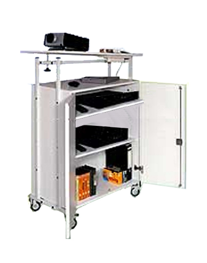 Projektorwagen mit Schrank 1 Auszug und 1 Einlegeboden, Beamerwagen