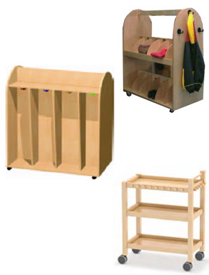 Garderobenwagen, Kindergartenmöbel Garderobenwagen, Garderobenwagen für