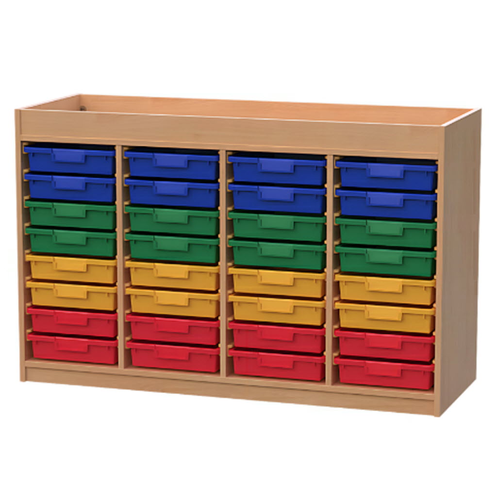 Materialschrank mit Ablage, Eigentumsschrank mit Eigentumsboxen, Schrank mit Kunststoffschubladen, Eigentumsschrank mit Materialboxen, Materialschrank für Schulen, Materialschrank mit Aufkantung