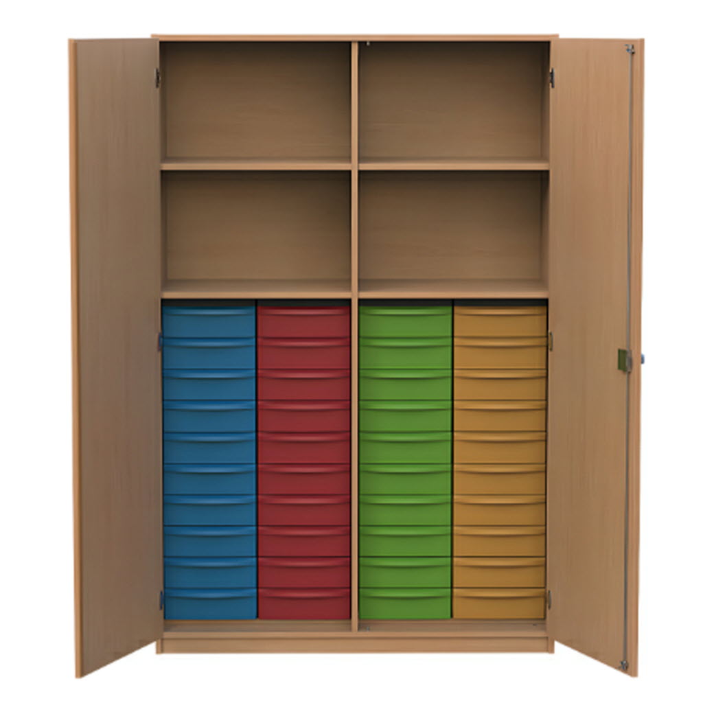 Materialschrank mit Modulboxen, Eigentumsschränke für Schulen, Materialschrank, Schrank für Materialien in Schulen, Schranksysteme, Schrank Schule, Schrank Schränke, Schränke Unterrichtsmaterial Schule, Medienschränke, Medienschrank