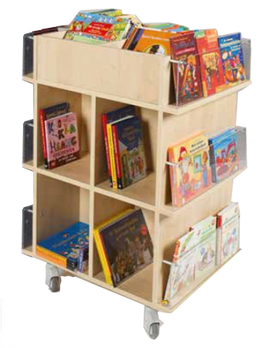 Bücherwagen für Schulen, Bücherwagen auf Rollen, Bücherwagen für
