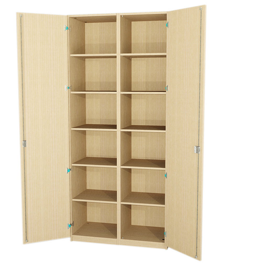 Schrank zweitürig, 2x5 Einlegeböden HxBxT 230x120x50 cm, Schrank, Schänke, Hochschranke, Schrankwand, Schrankwände, Schranksysteme, Hochschrankwände, Büroschrank, Schranksystem, Holzkorpusmöbel, Holzkorpusschränke, Objekteinrichtung, Büroschränke, Aktens