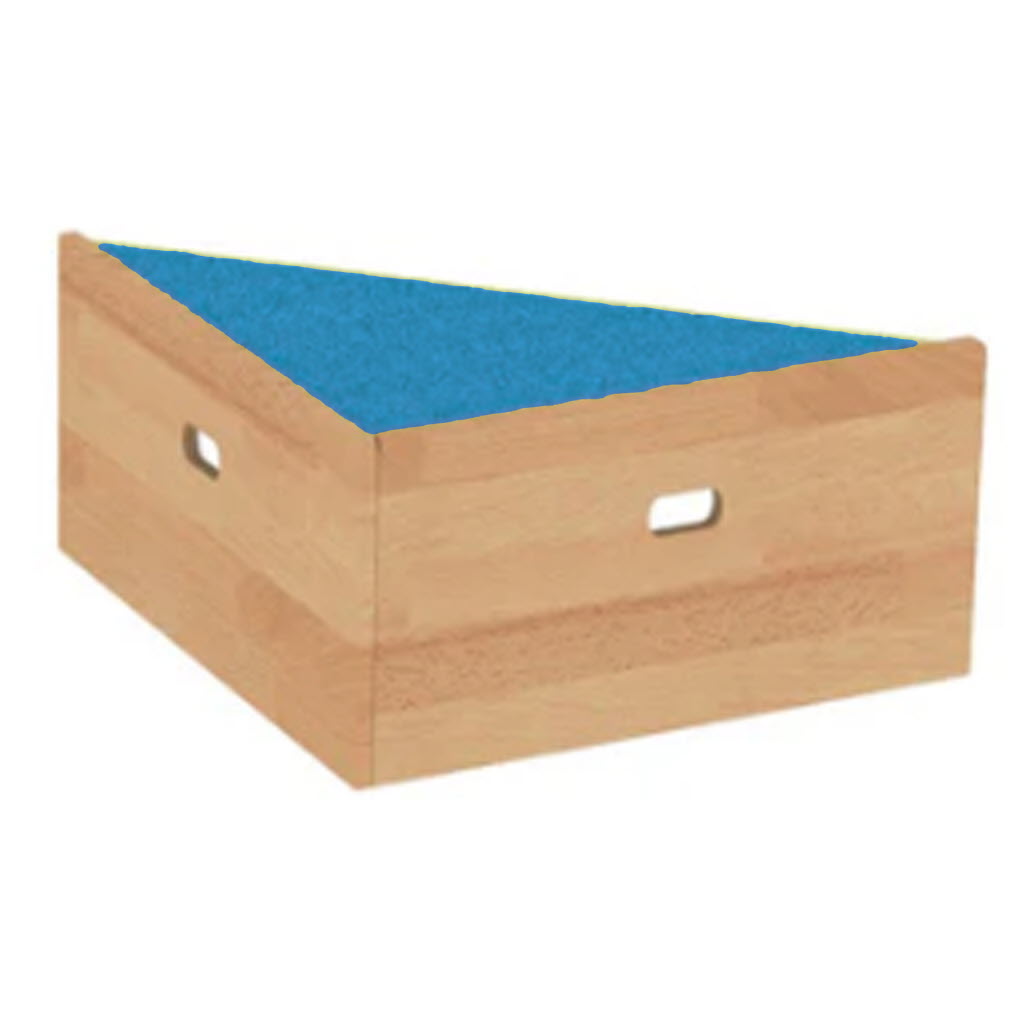  Spielpodest Dreieck einseitig offen mit Linoleum, Spielpodest Illustration 