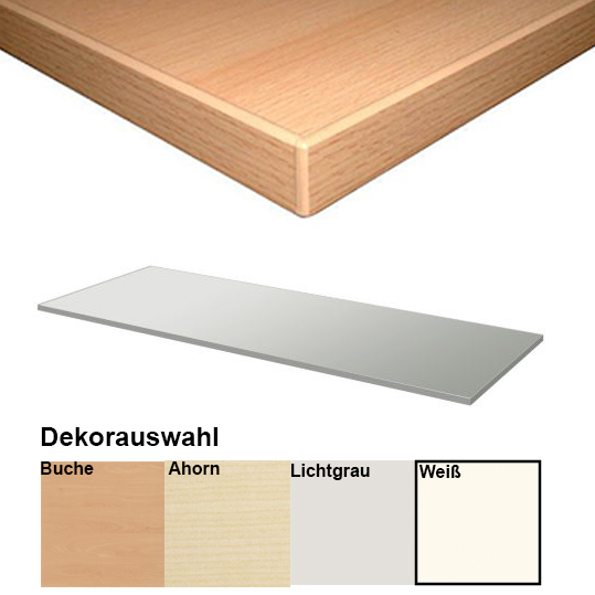 ABS-Kante Tischplatte Holzplatte Holzzuschnitt WEISS RAL 9003 beschichtet 25 mm 