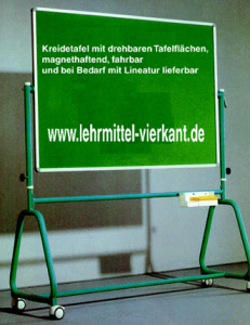 Tafel fahrbar mit Kreide beschreibbar, Tafeln mit Rollen, Drehtafeln