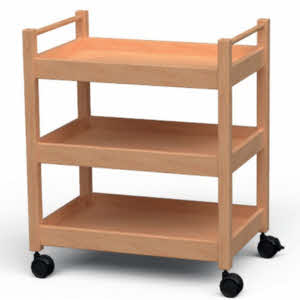 Transportwagen aus Holz, Servierwagen aus Holz, Garderobenwagen, Servierwagen für Schulen, Schulmöbel Servierwagen, Kindergartenmöbel