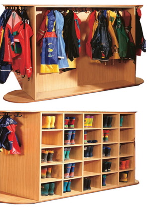 Garderobenwagen, Kindergartenmöbel Garderobenwagen, Garderobenwagen für