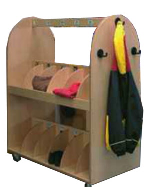 Garderobenwagen, Kindergartenmöbel Garderobenwagen, Garderobenwagen für
