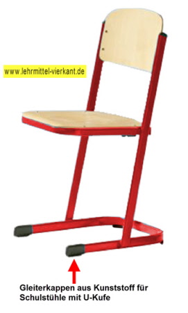 Kunstoffgleiter für Schulstühle, Kunststoffgleiter, Schalengleiter