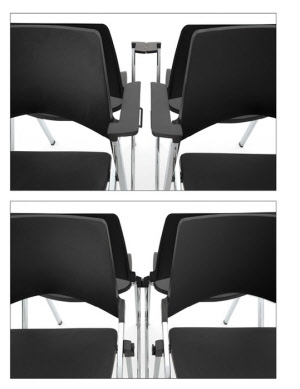 Stuhl mit Klappsitz, Schulungstuhl mit Sitz klappbar, Stuhl mit Sitz