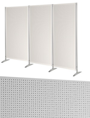 Stellwandsystem mit Lochblechtafel, Stellwand Acryl, Stellwand Holz