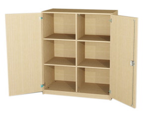 Unterschrank mit Flügeltüren, Unterschrank 3 Ordnerhöhen, Schrank für