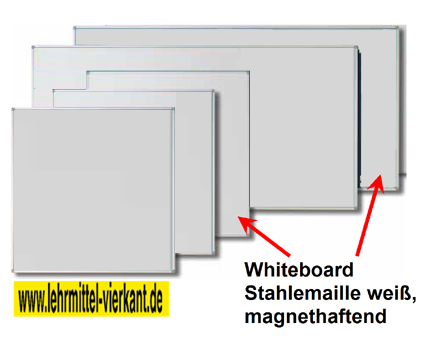 Magnettafel Trocken Abwischbar B x H Schreibtafel 60 x 45 cm Weiße Tafel für Büro D.RECT Whiteboard Magnetisch mit Aluminiumleisten 